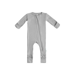Baby Bamboo Pajamas w/ DreamCuffs Print - gray 9/12m
